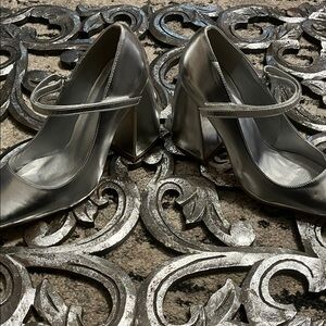 Cider Metallic Silver Heels